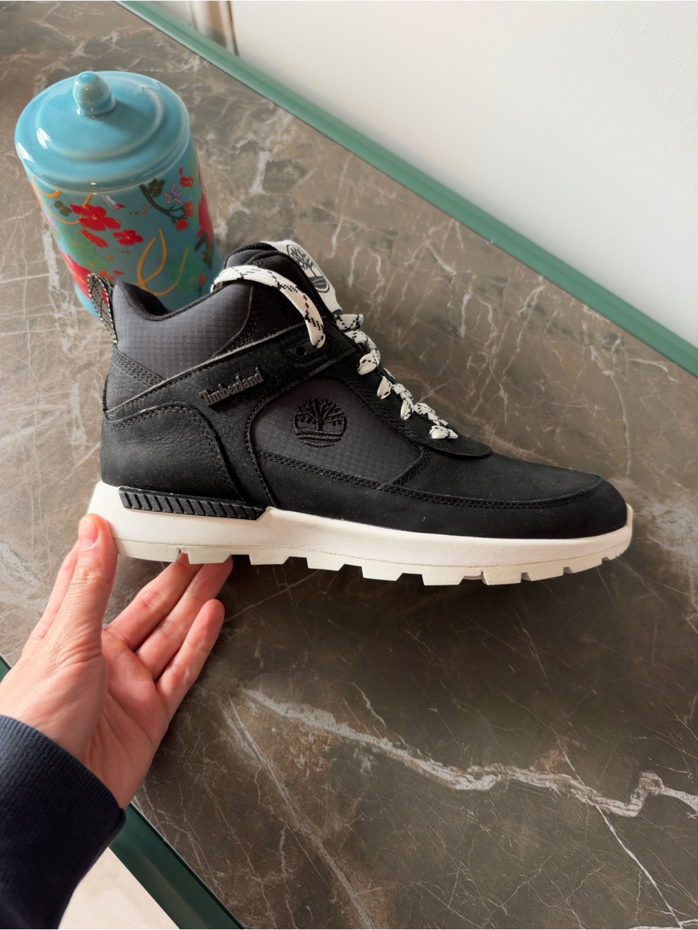 Timberland Black and White Women's High-Top Sneaker